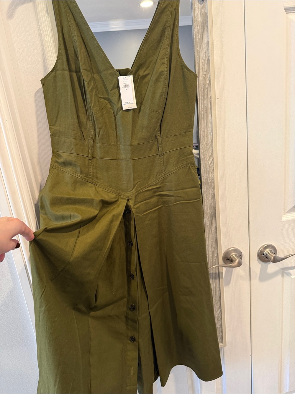 Banana Republic Factory Olive Green Midi Dress